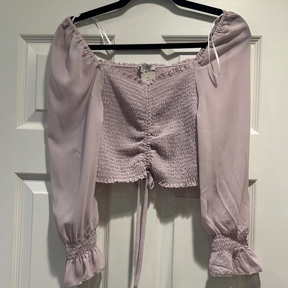 Love Tree Lavender Smocked Blouse